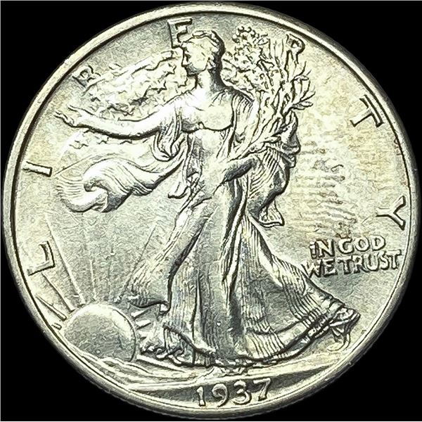 1937-S Silver Half Dollar Walking Liberty CLOSELY UNCIRCULATED