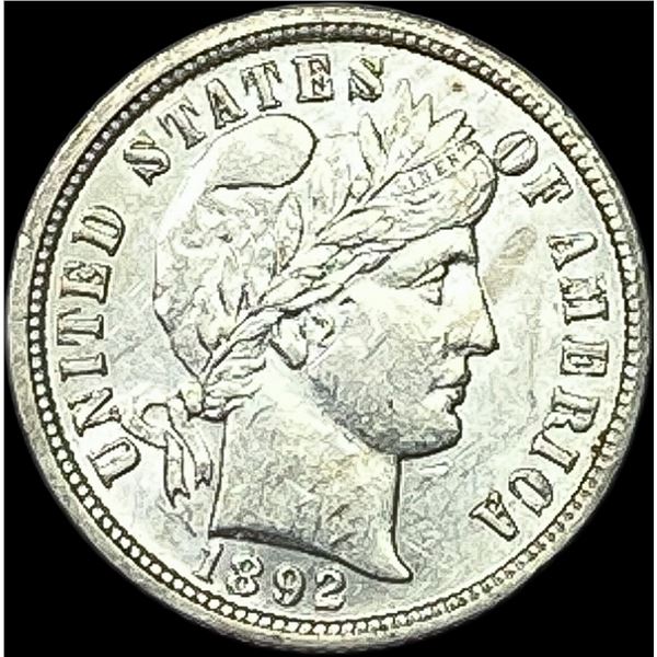 1892-O Silver Barber Dime CHOICE AU