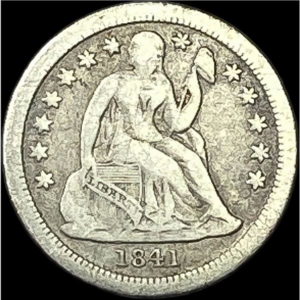 1841-O Silver Seated Liberty Dime NICELY CIRCULATED