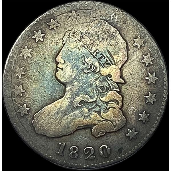 1820 Capped Bust Quarter NICELY CIRCULATED