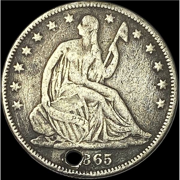 1865 Seated Liberty Half Dollar NICELY CIRCULATED