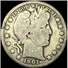 Image 1 : 1901 Barber Half Dollar NICELY CIRCULATED