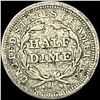 Image 2 : 1857 Seated Liberty Half Dime NICELY CIRCULATED