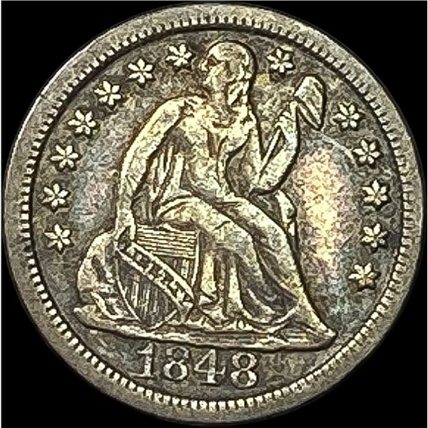1848 Seated Liberty Dime NEARLY UNCIRCULATED