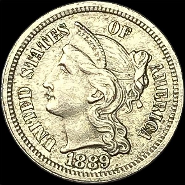 1889 Nickel Three-Cent Piece CLOSELY UNCIRCULATED