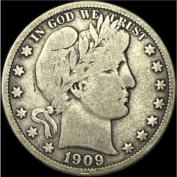 1909 Silver Half Dollar (Barber) NICELY CIRCULATED