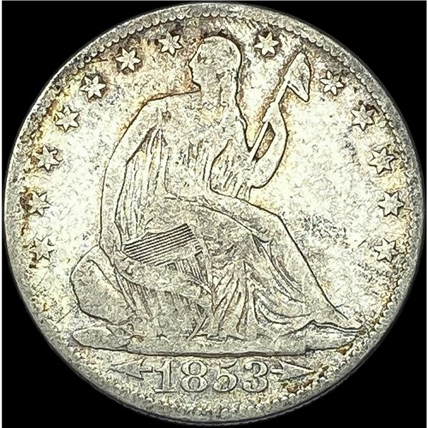 1853-O Silver Seated Liberty Half Dollar LIGHTLY CIRCULATED
