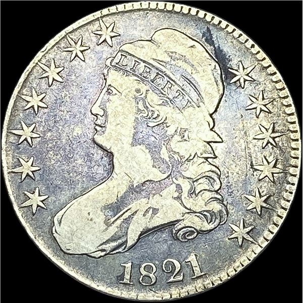 1821 Capped Bust Half Dollar NICELY CIRCULATED