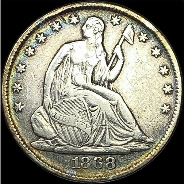 1868-S Silver Half Dollar LIGHTLY CIRCULATED