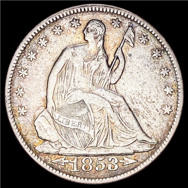 1853 Arrows Seated Liberty Half Dollar NEARLY UNCIRCULATED