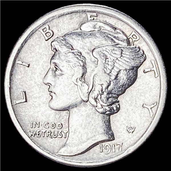 1917 Mercury Dime CLOSELY UNCIRCULATED