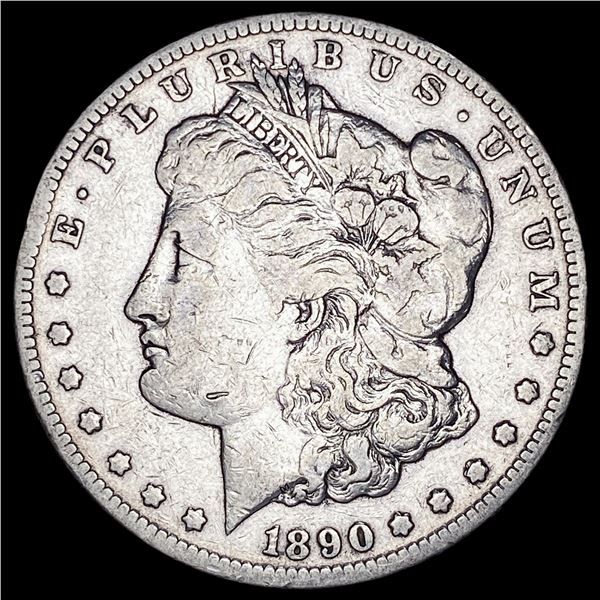 1890-CC Silver Morgan Dollar LIGHTLY CIRCULATED