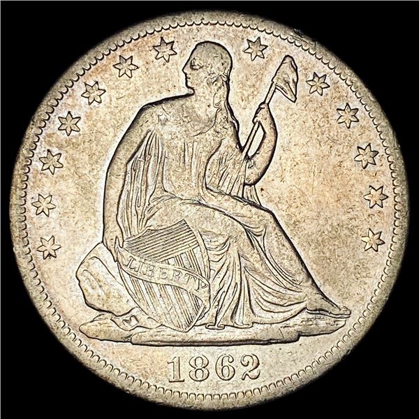 1862-S Silver Half Dollar NEARLY UNCIRCULATED