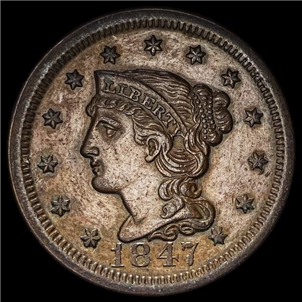 1847 Braided Hair Large Cent CHOICE AU