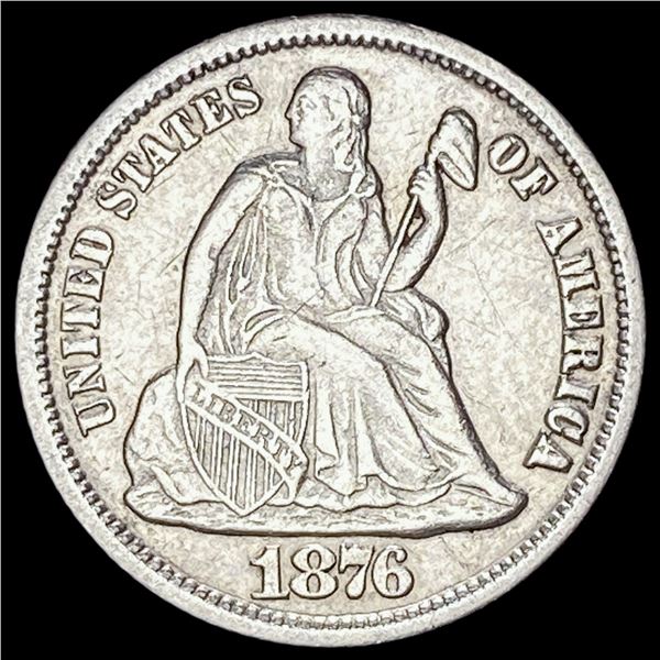 1876-CC Silver Dime CLOSELY UNCIRCULATED