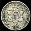 Image 1 : 1853 Silver Three-Cent Piece LIGHTLY CIRCULATED