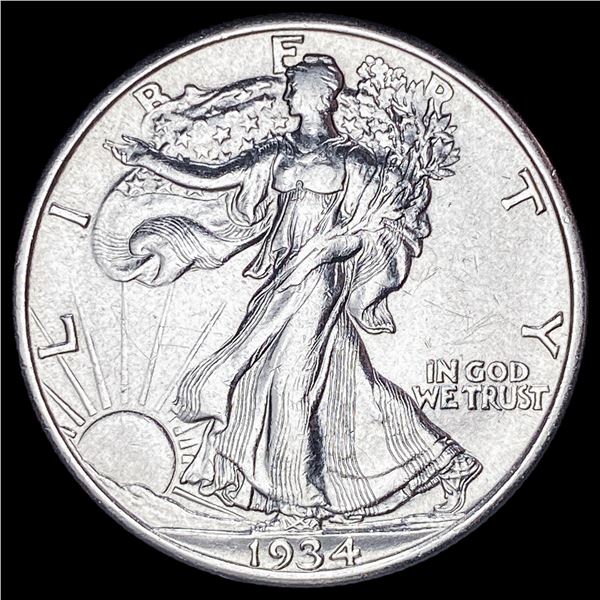 1934-S Silver Half Dollar CHOICE AU