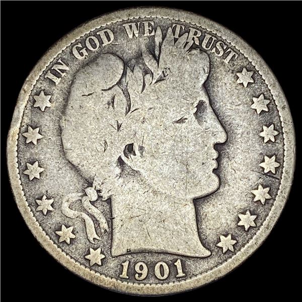 1901-S Silver Half Dollar (Barber) NICELY CIRCULATED