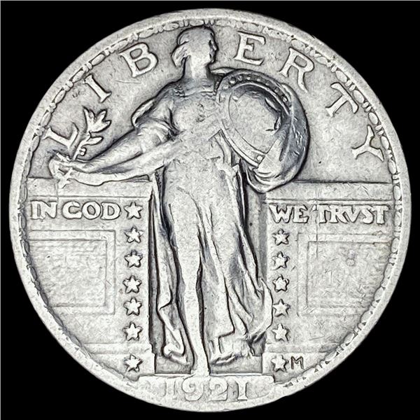 1921 Silver Standing Liberty Quarter NEARLY UNCIRCULATED