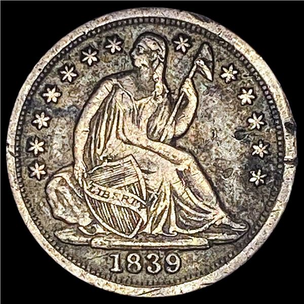 1839-O Silver Half Dime NEARLY UNCIRCULATED