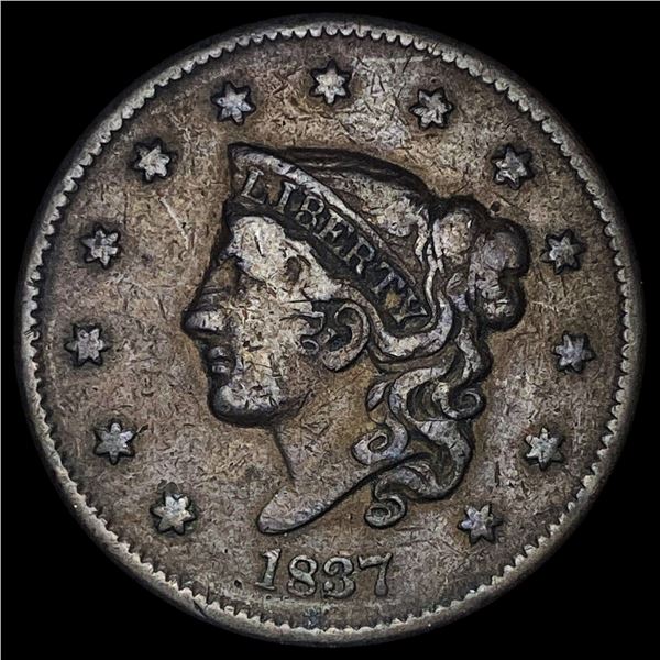 1837 Coronet Head Large Cent LIGHTLY CIRCULATED