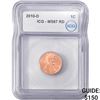 2010-D Union Shield Lincoln Cent ICG MS67 RD