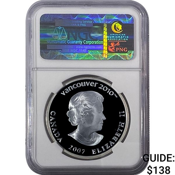 2007 Canada .825G Silver $25 Olympics NGC PF69 UC