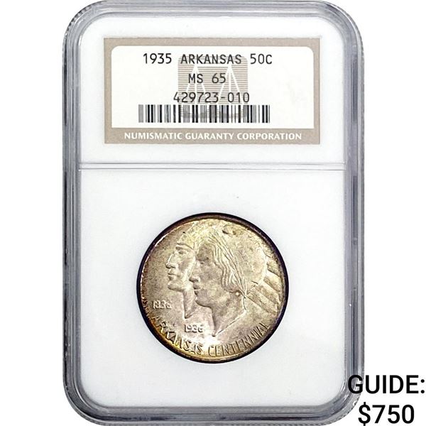 1935 Arkansas Half Dollar NGC MS65