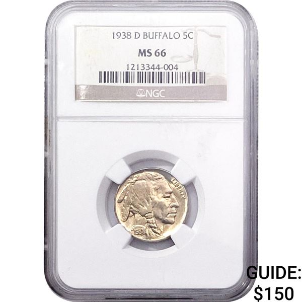 1938-D Buffalo Nickel NGC MS66