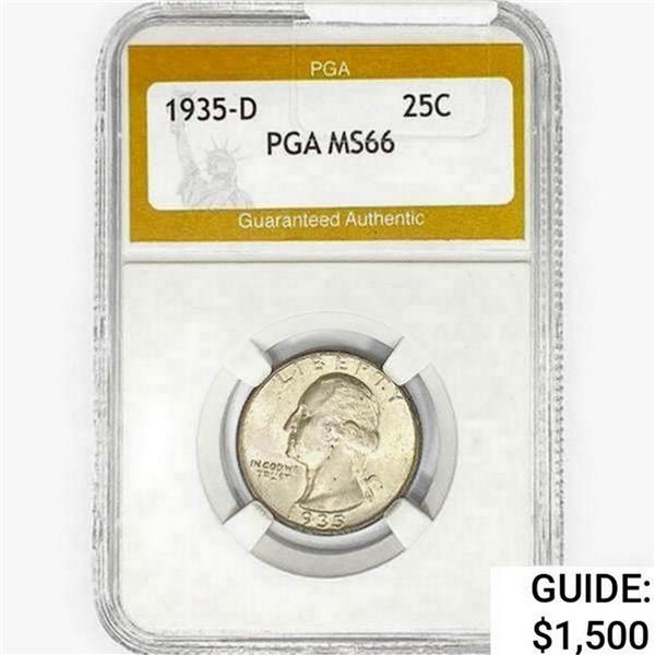 1935-D Washington Silver Quarter PGA MS66