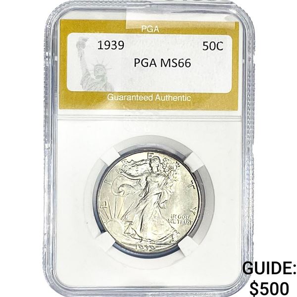 1939 Walking Liberty Half Dollar PGA MS66