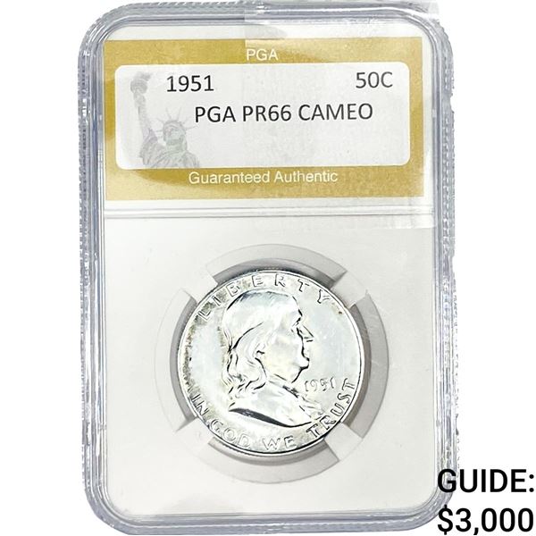 1951 Franklin Half Dollar PGA PR66 CAMEO