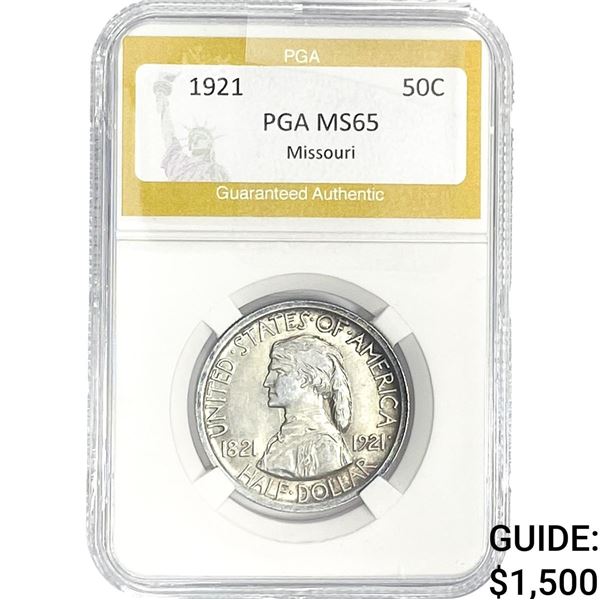 1921 Missouri Half Dollar PGA MS65