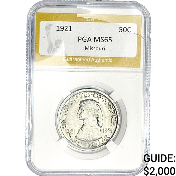 1921 Missouri Half Dollar PGA MS65