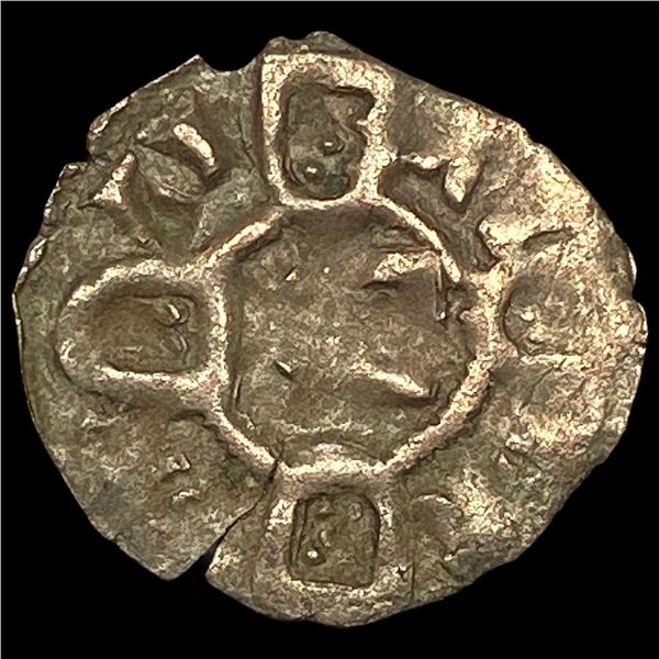 Portugal Crusades Dinis I SIlver Dinero NEARLY UNCIRCULATED