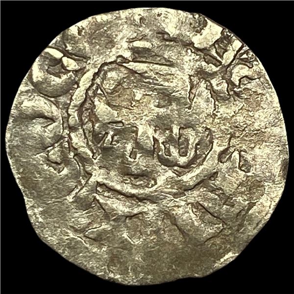 1100s France Crusades Anjou Silver Denier NEARLY UNCIRCULATED