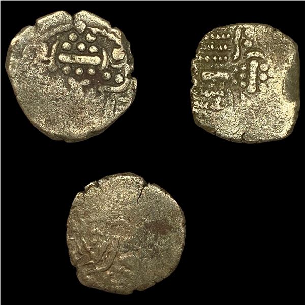 [3 Coins] Pratihara 780-980 AD Silver Drachm NEARLY UNCIRCULATED