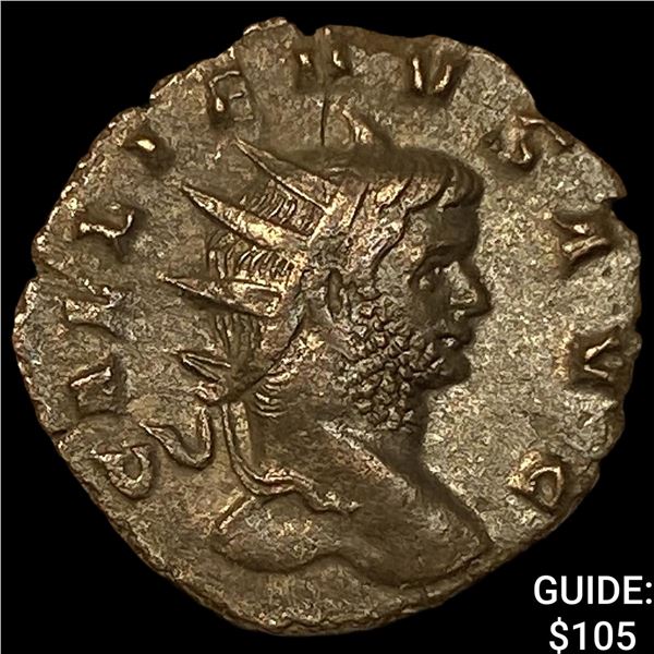 Roman Gallienus 253-268 AD BI Dbl Denarius CHOICE AU