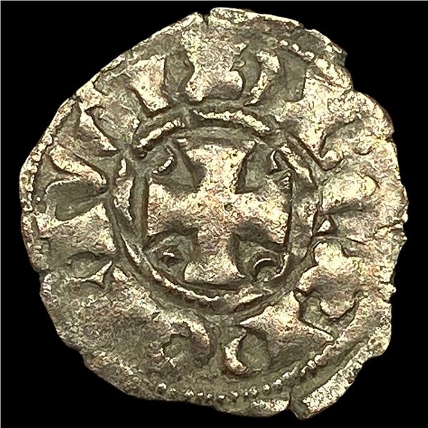 1261-1325 Portugal Crusades Dinis I SIlver Dinero NEARLY UNCIRCULATED