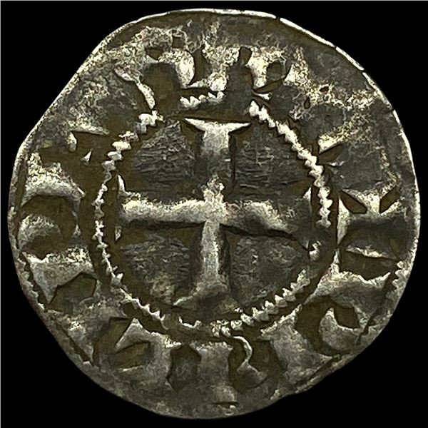 1297-1301 Frankish Greece Crusades Silver Denier NEARLY UNCIRCULATED