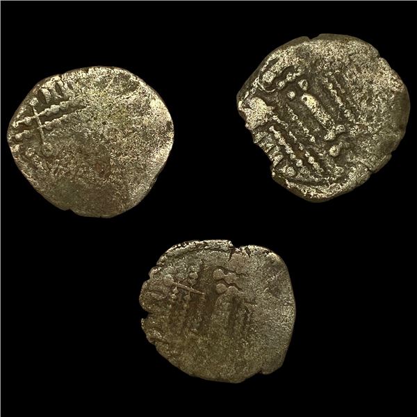 [3 Coins] Pratihara 780-980 AD Silver Drachm NEARLY UNCIRCULATED