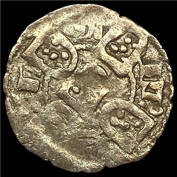 Portugal Alfonso III SIlver Dinero NEARLY UNCIRCULATED