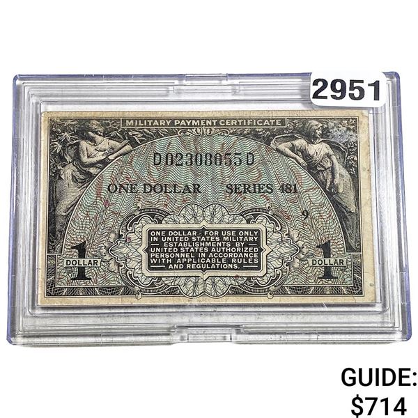 $1 Military Payment Certificate Series 481