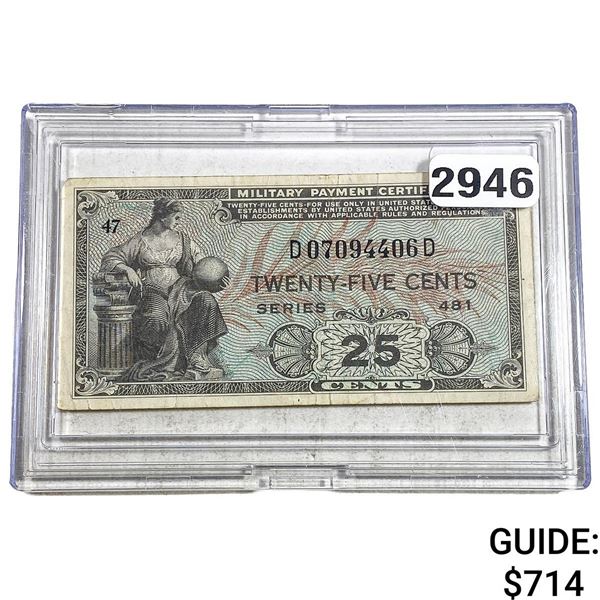 25C Military Payment Certificate Series 481