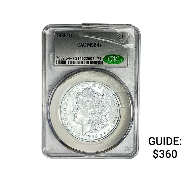 1885-O Morgan Silver Dollar CAC MS64+