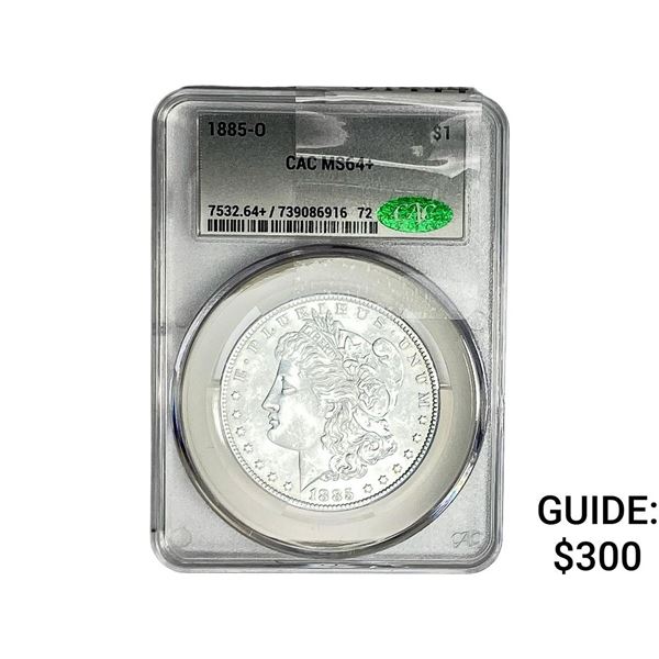 1885-O Morgan Silver Dollar CAC MS64+