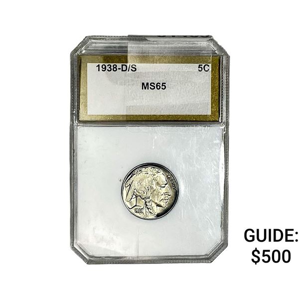 1938-D/S Buffalo Nickel PCI MS65