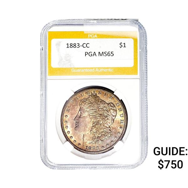 1883-CC Morgan Silver Dollar PGA MS65