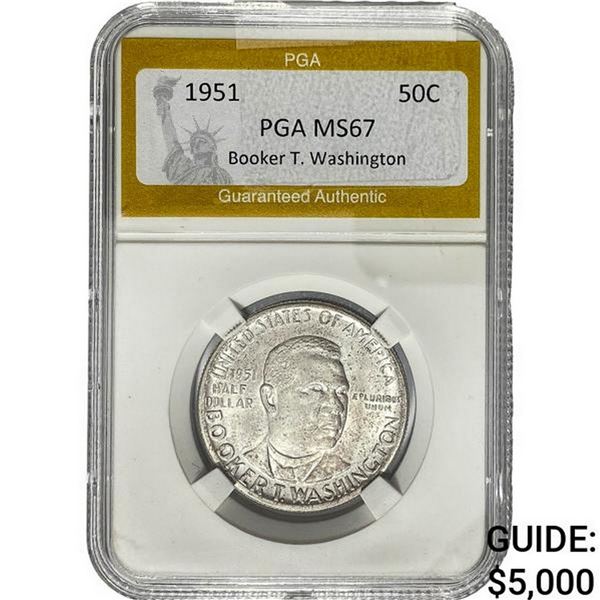 1951 Booker T Half Dollar MS67