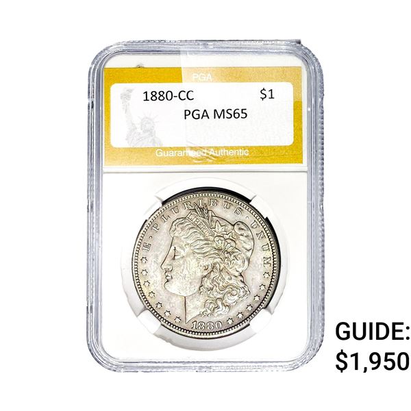 1880-CC Morgan Silver Dollar PGA MS65
